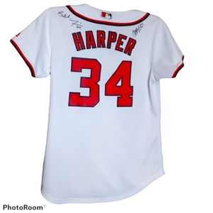Bryce Harper 34 Washington Nationals Autographed Jersey